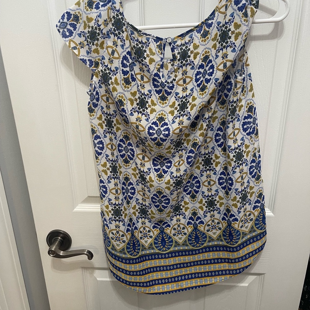 Pink Rose Multicolor Patterned Blouse - Picture 10 of 10